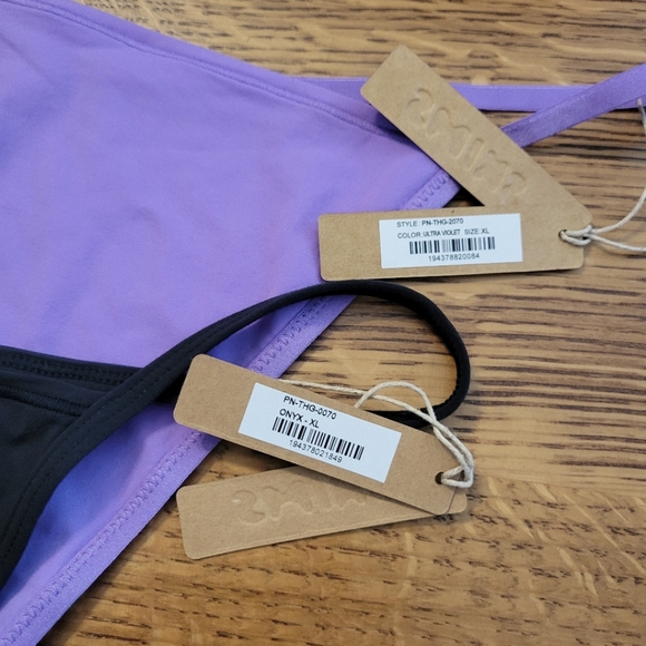 Set of 2, Skims Fits Everybody String Thongs - onyx & ultra violet - Picture 10 of 12